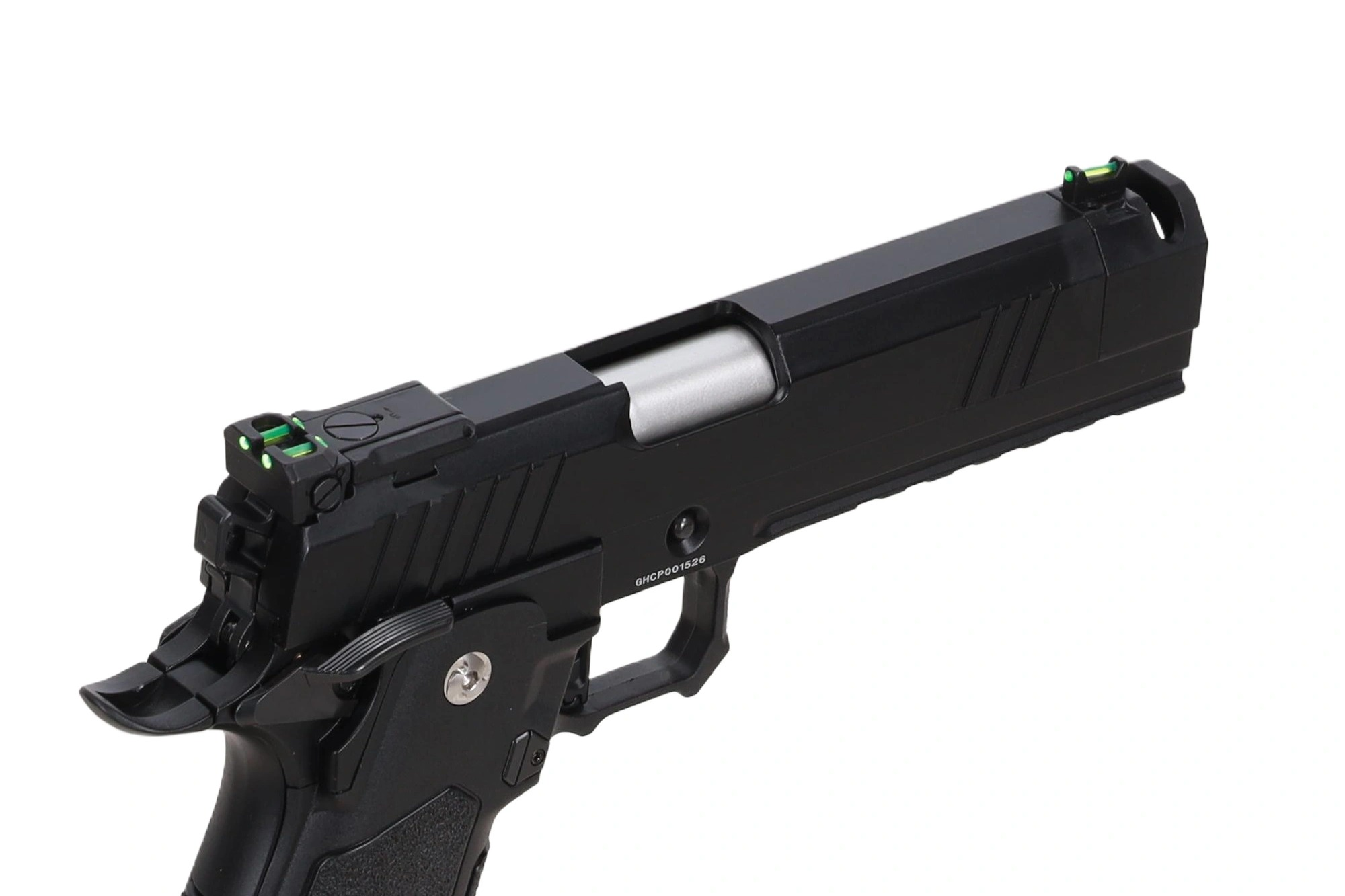 Arcturus Tempest 4.3" Duty Grade Hi-Capa GBB Pistooli - Kompensaattori - Musta