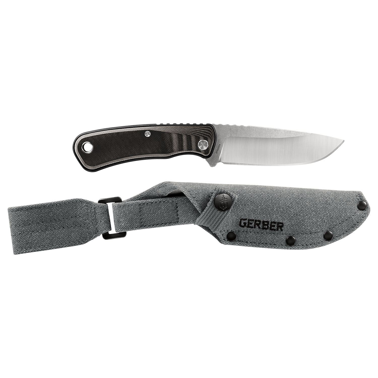 Gerber Downwind Drop Point veitsi - musta