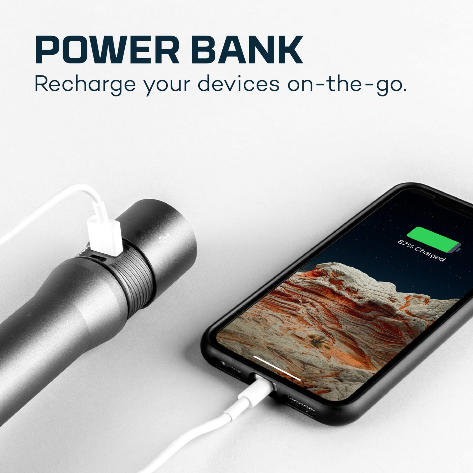 Nebo Davinci 5000 rechargeable LED flashlight with power bank
