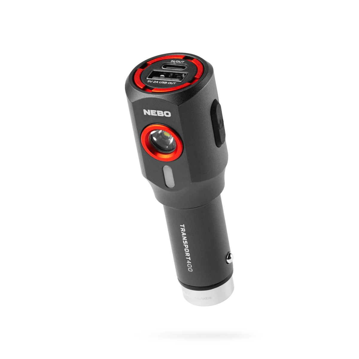 Nebo Transport 400 rechargeable flashlight with glass breaker