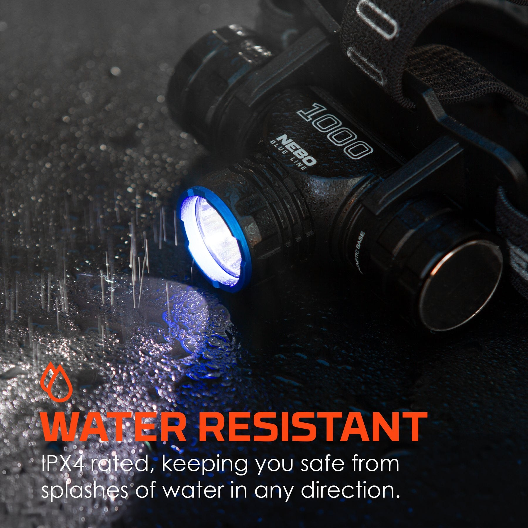 Nebo Blueline 1000 Flex rechargeable headlamp