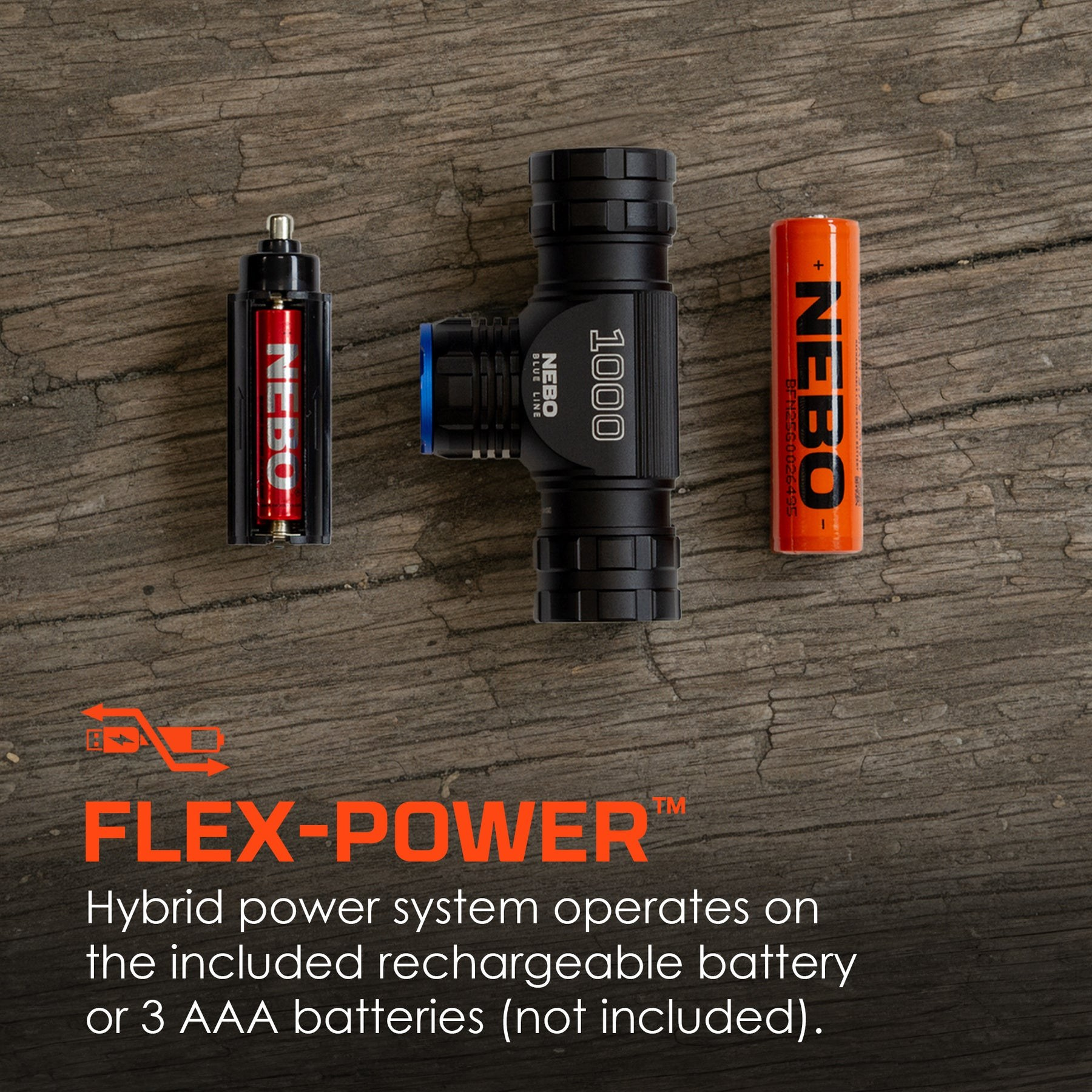 Nebo Blueline 1000 Flex rechargeable headlamp