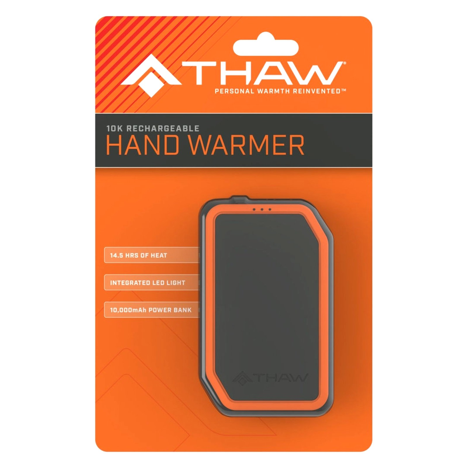 THAW RC Handwarmer + Light 10K - ladattava käsienlämmitin ja virtapankki