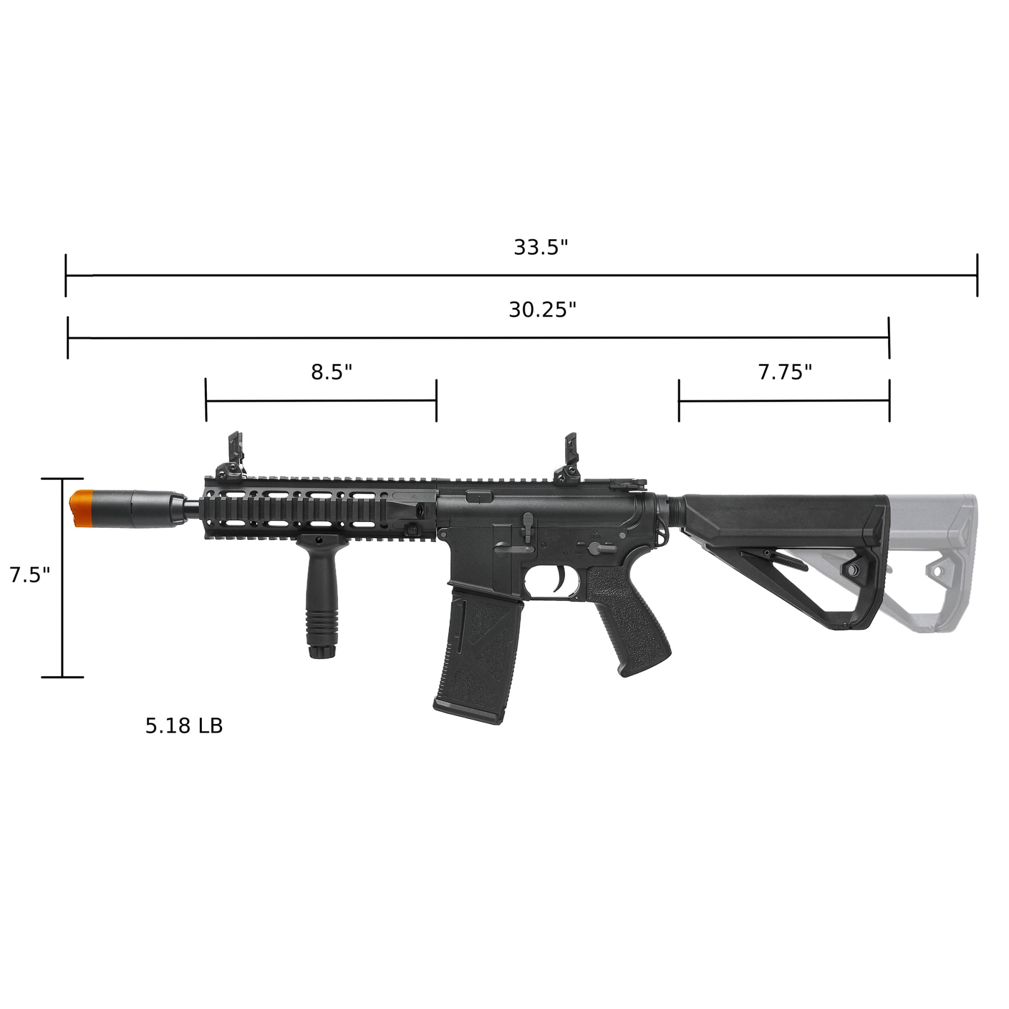 Arcturus LWT MK-II CQB 10" SPORT SE AEG sähköase