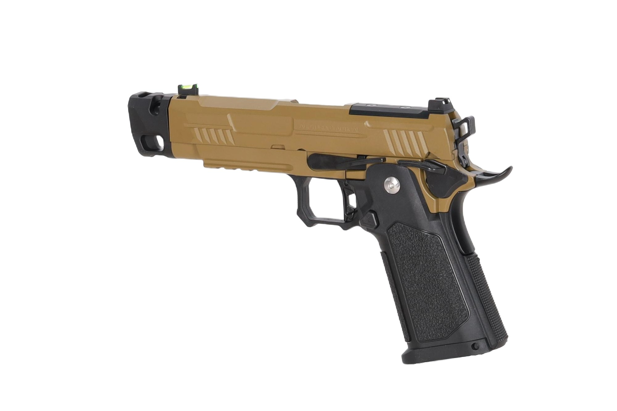 Arcturus Vanguard 4.3" Hi-Capa GBB Pistooli - Optics Ready & kompensaattori - Musta/Tan