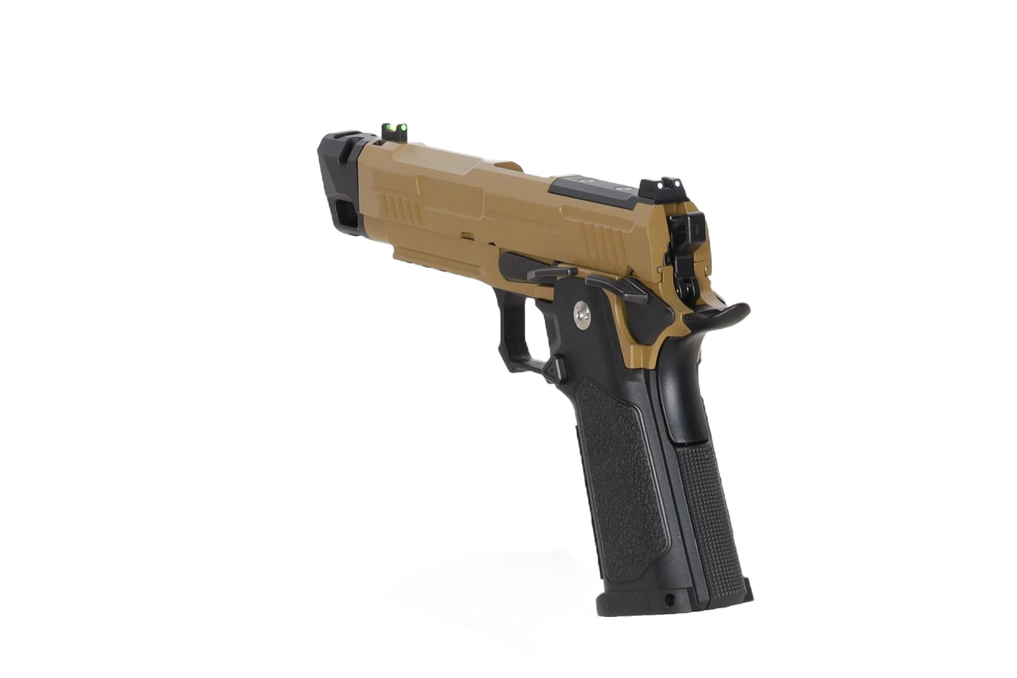 Arcturus Vanguard 4.3" Hi-Capa GBB Pistooli - Optics Ready & kompensaattori - Musta/Tan