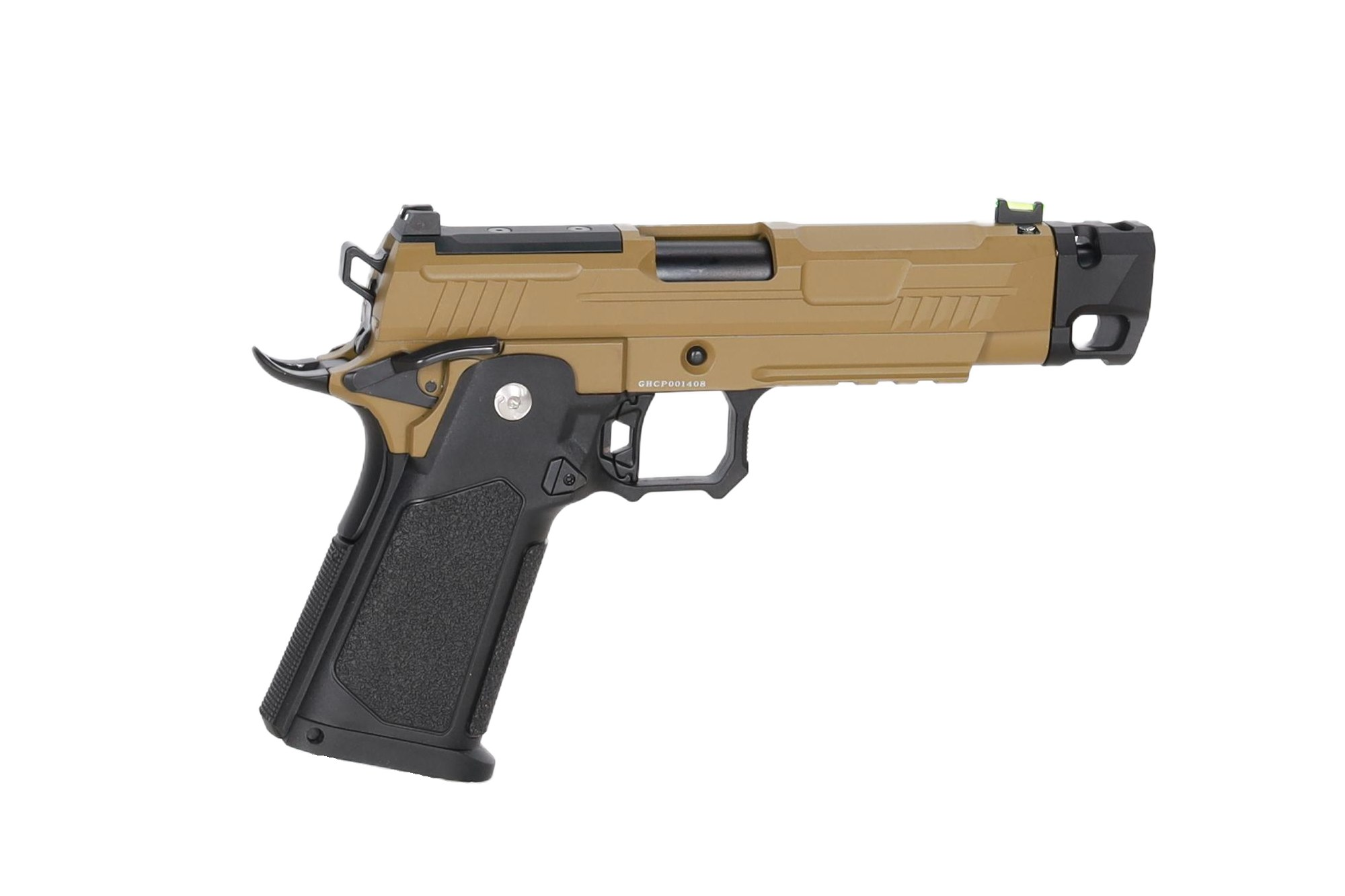 Arcturus Vanguard 4.3" Hi-Capa GBB Pistooli - Optics Ready & kompensaattori - Musta/Tan