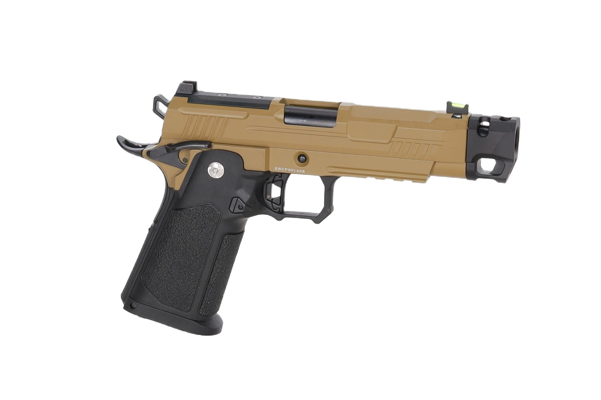Arcturus Vanguard 4.3" Hi-Capa GBB Pistooli - Optics Ready & kompensaattori - Musta/Tan
