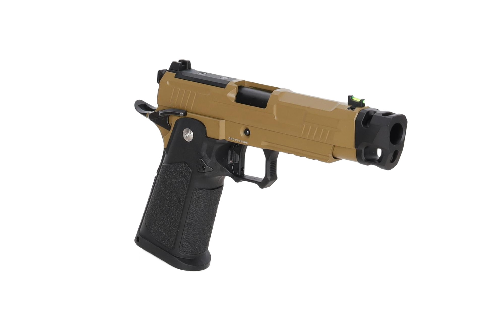 Arcturus Vanguard 4.3" Hi-Capa GBB Pistooli - Optics Ready & kompensaattori - Musta/Tan