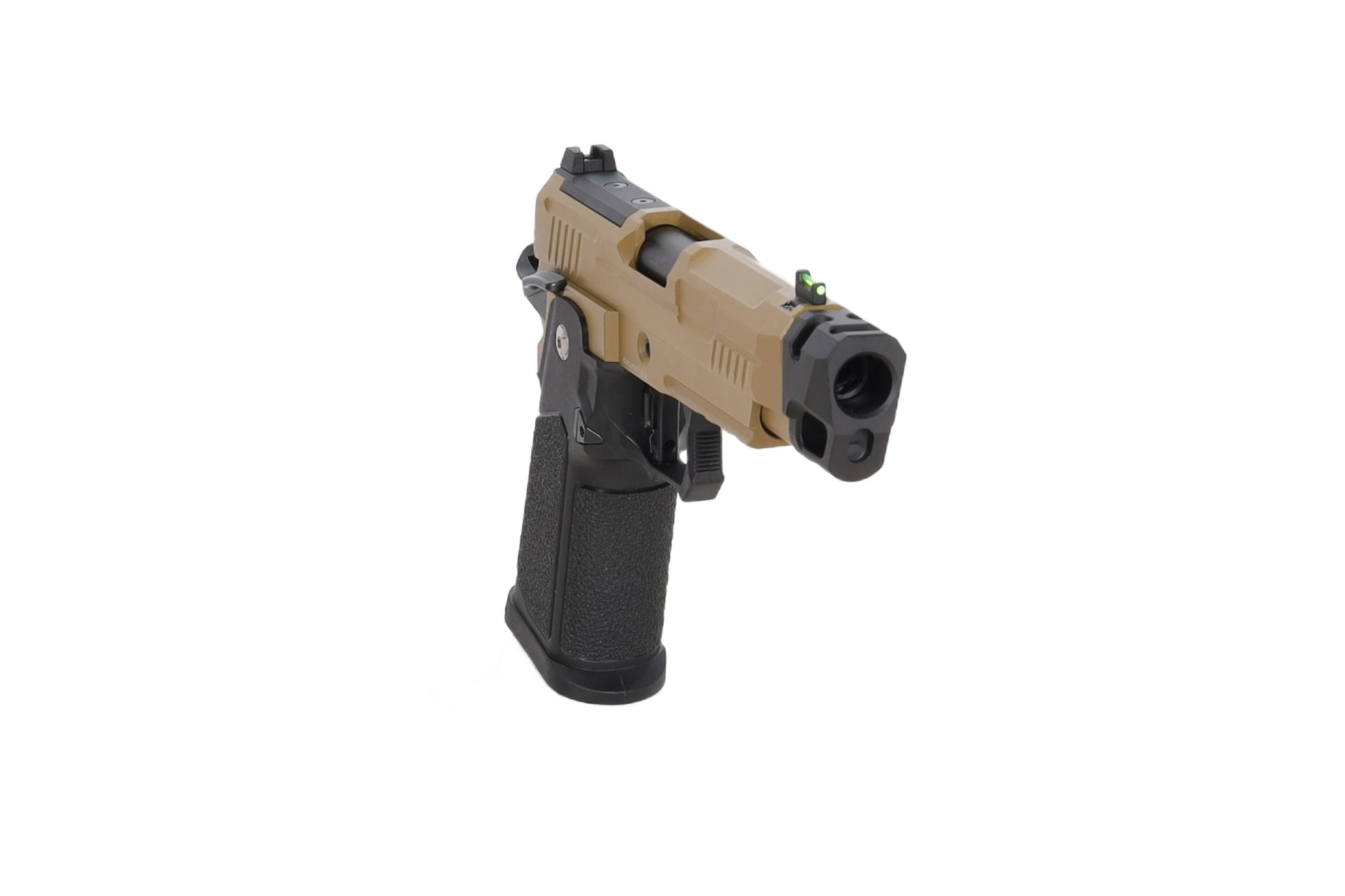 Arcturus Vanguard 4.3" Hi-Capa GBB Pistooli - Optics Ready & kompensaattori - Musta/Tan