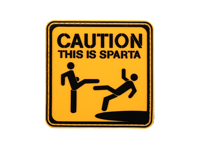 "This is Sparta"-velkromerkki, 3D, täysvärinen