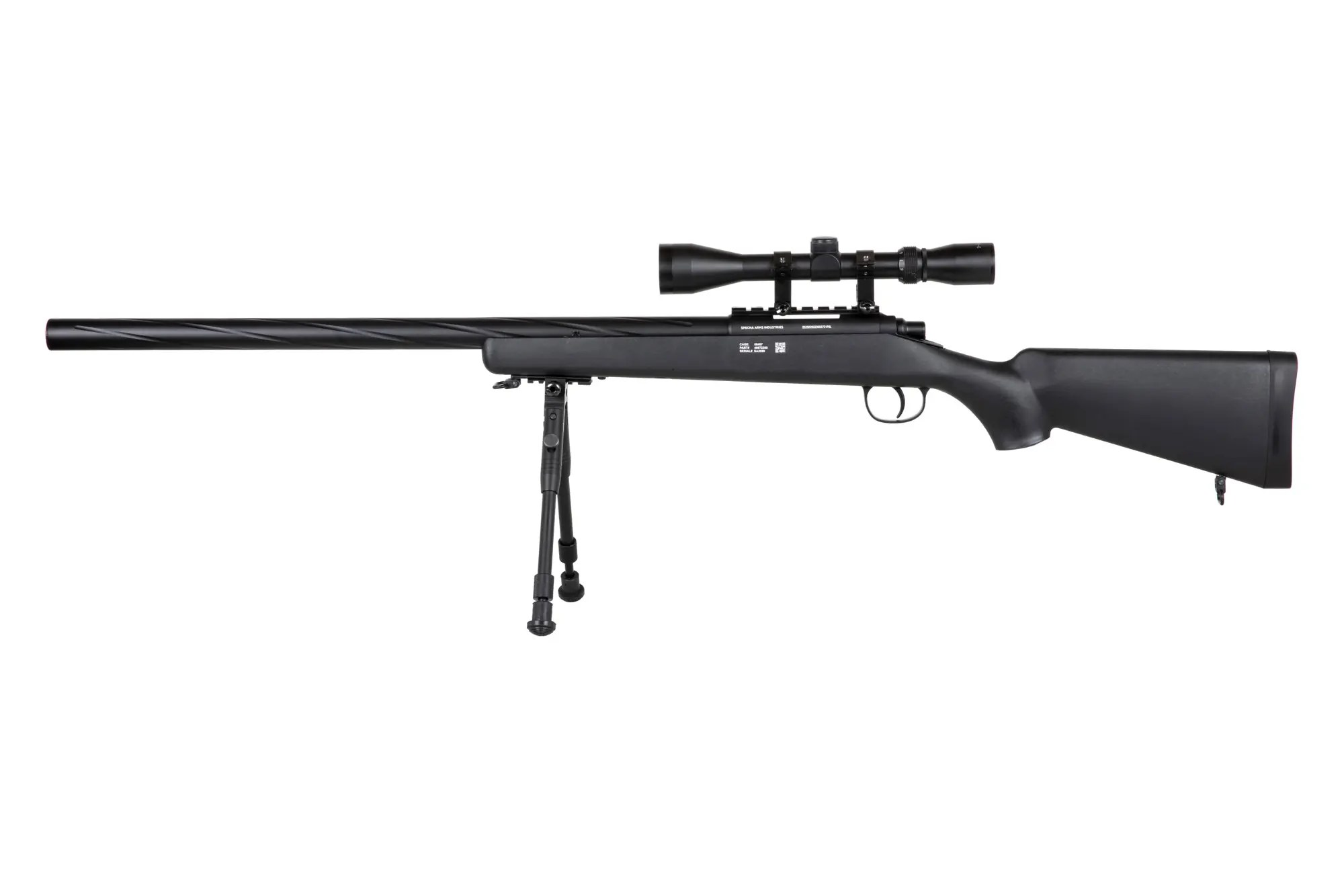 Specna Arms SA-S12 EDGE tarkkuuskivääri kiikarilla ja bipodilla