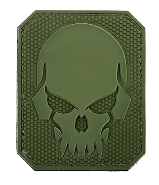 "Pirate Skull"-velkromerkki, 3D, vihreä