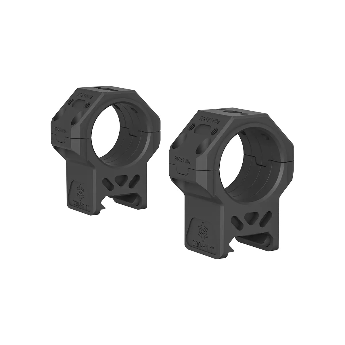Vector Optics 30mm X-MOD Picatinny tähtäinrenkaat - 1.1"