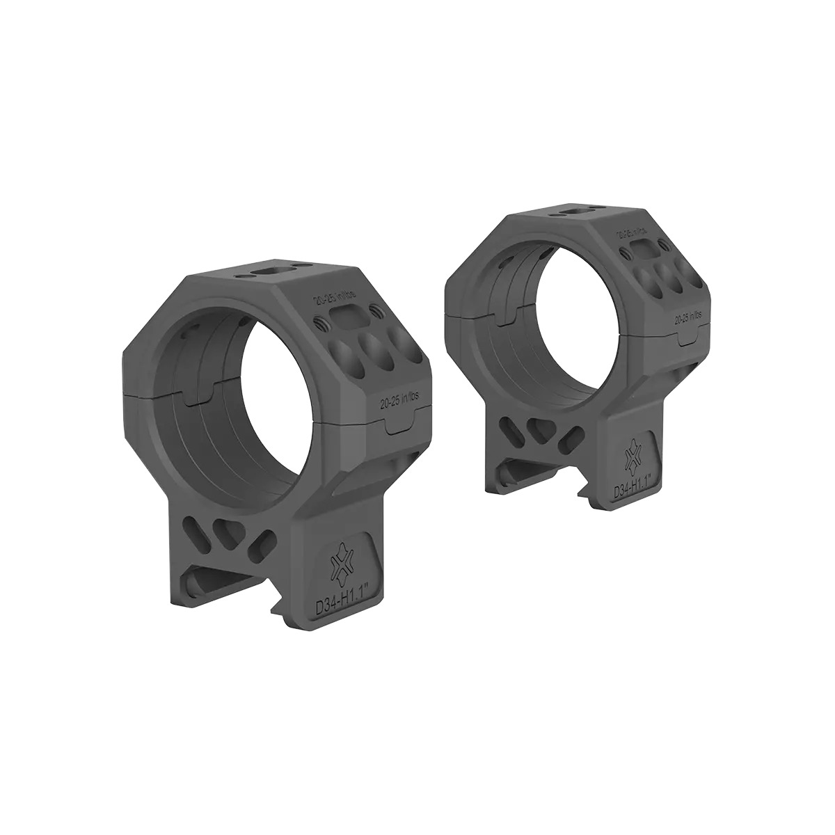 Vector Optics 34mm X-MOD Picatinny tähtäinrenkaat - 1.1"