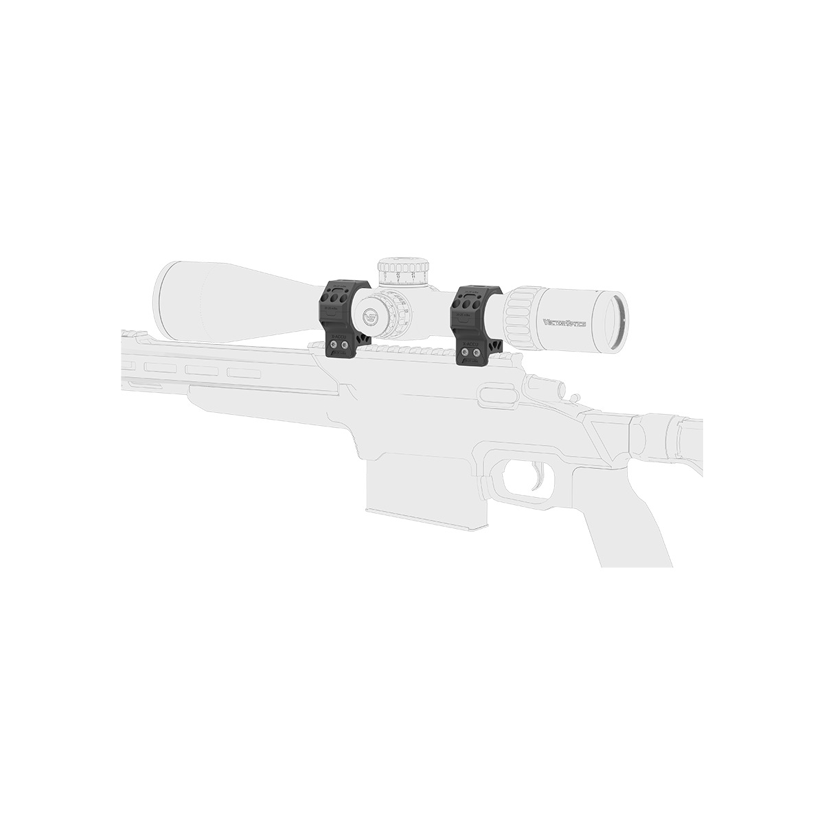 Vector Optics 34mm X-MOD Picatinny tähtäinrenkaat - 1.1"