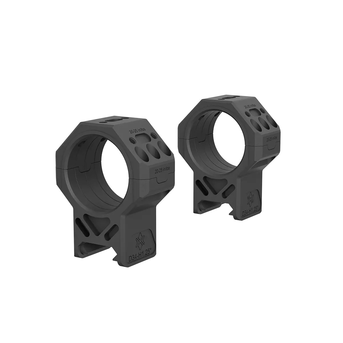 Vector Optics 34mm X-MOD Picatinny tähtäinrenkaat - 1.25"