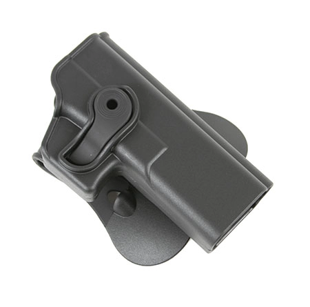 IMI Defense pistoolin polymeerinen vyökotelo, muotoiltu (Glock 20 / 21 / 37 / 38), musta