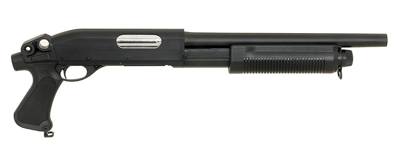 CYMA Remington 870 haulikko pistoolikahvalla (CM.351M), metallinen