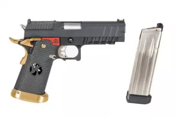 AW Custom HX2601 GBB pistooli, metallinen - musta