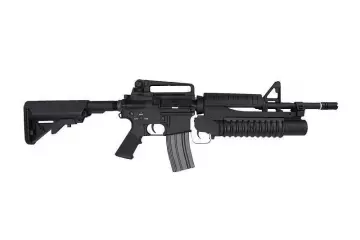 Specna Arms M4A1 + M203 SA-G01 ONE, metallinen, musta