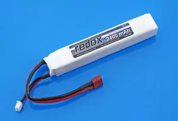 Redox 2400 mAh 7.4V 20C LiPo akku, Stick - Deans / T-liitin