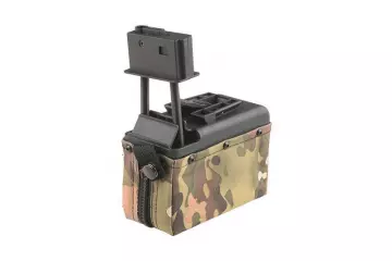 A&K M249 laatikkolipas, multicam - 1500 kuulaa