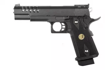 WE Hi-Capa 5.1 K GBB pistooli, metallinen - musta