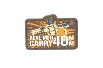 Real Man Carry 40mm 3D moraalimerkki, velcrolla