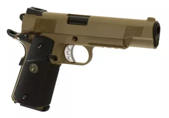 WE M1911 .45 MEU GBB pistooli, metallinen - Desert