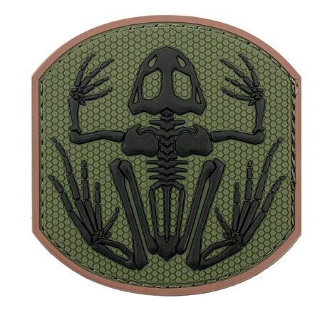 Frog Skeleton 3D moraalimerkki, velcro - multicam