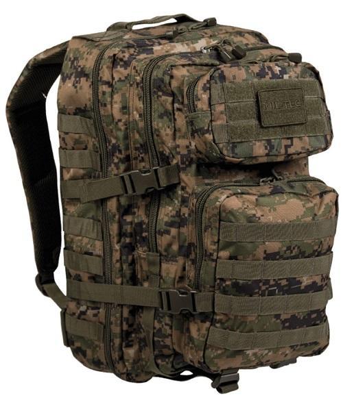 Mil-Tec US Assault Pack Large reppu, 40 L - digital woodland