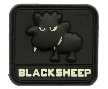 JTG Little Black Sheep 3D velcromerkki - Glow in the Dark