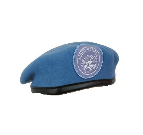 Baretti, YK-sininen kangasmerkillä, käytetty ylijäämä