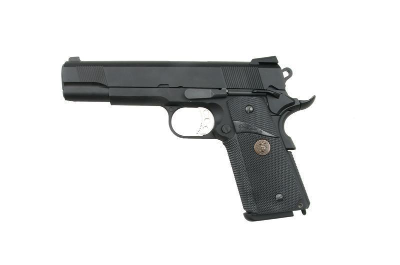 WE M1911 .45 MEU kaasupistooli, metallinen - musta
