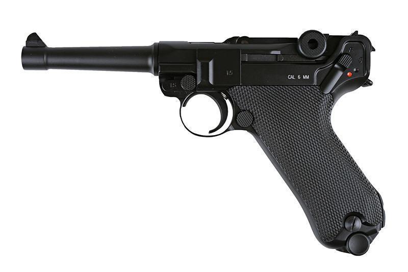 KWC Luger P08 BlowBack CO2 pistooli, metallinen - musta - MilGear