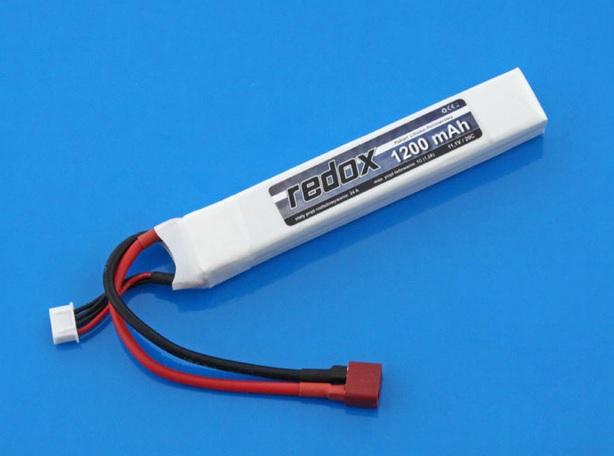 Redox 1200 mAh 11.1V 20C LiPo akku, Stick - Deans / T-liitin