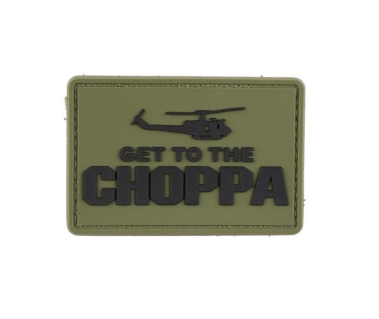 GFC Tactical Get To The Choppa velkromerkki - musta/vihreä