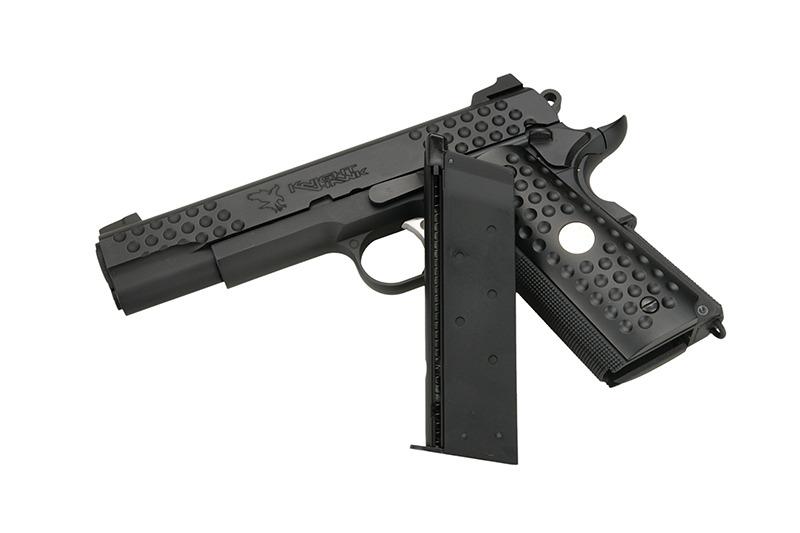 WE KAC NightHawk M1911 blowback kaasupistooli, metallinen - musta