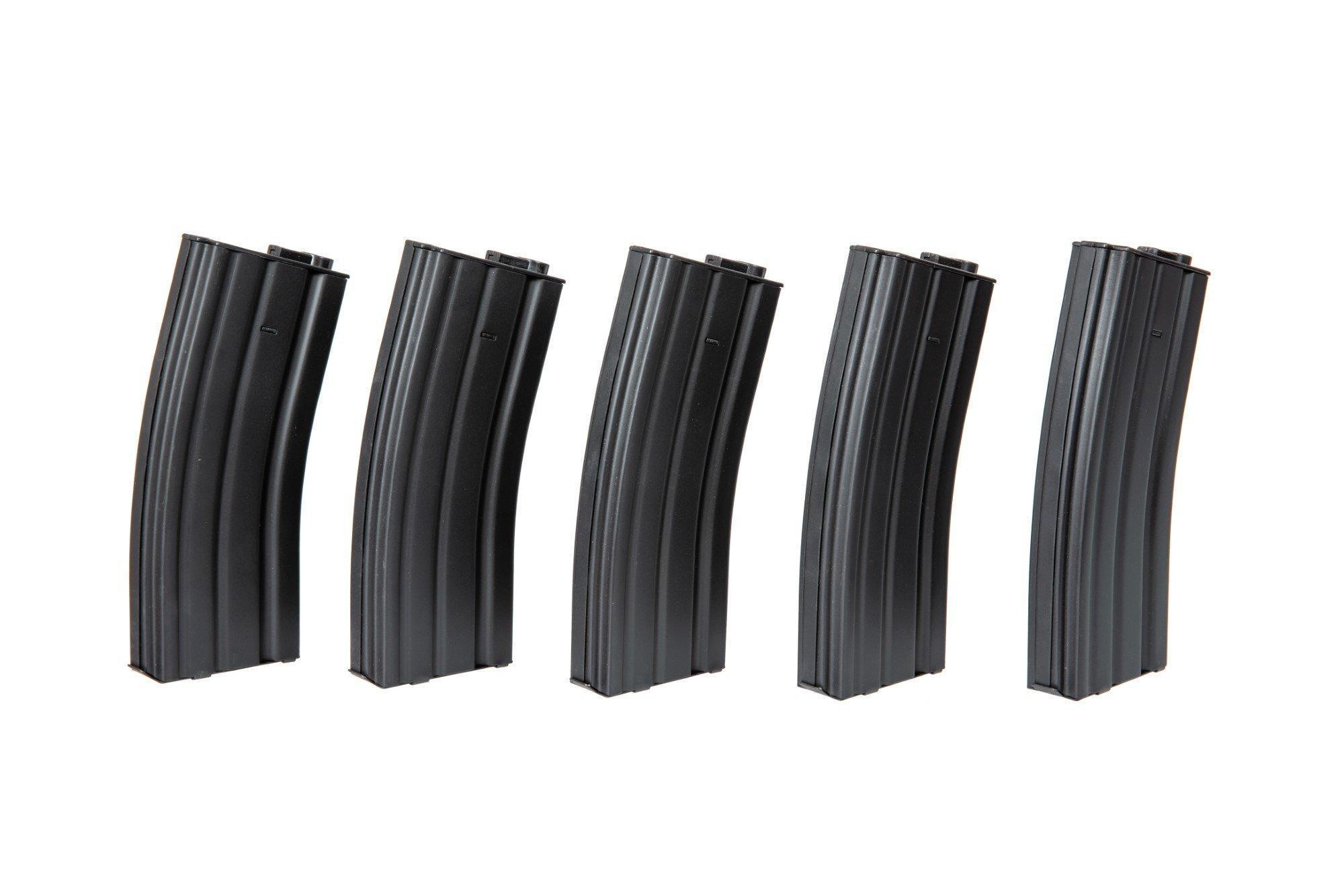 Specna Arms 5x M4/M16 300BB hi-cap lipaspaketti - musta
