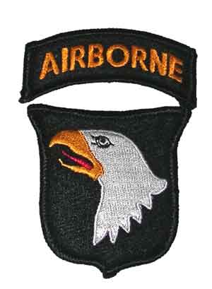 US Army joukko-osastomerkki, 101st Abn Division, värillinen