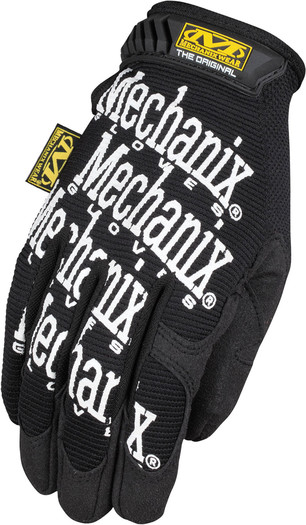 Mechanix Wear Original naisten hansikkaat, musta/valkoisella tekstillä