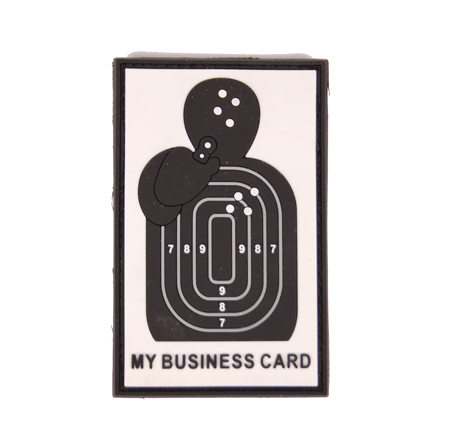 "BUSINESS CARD"-velkromerkki, 3D