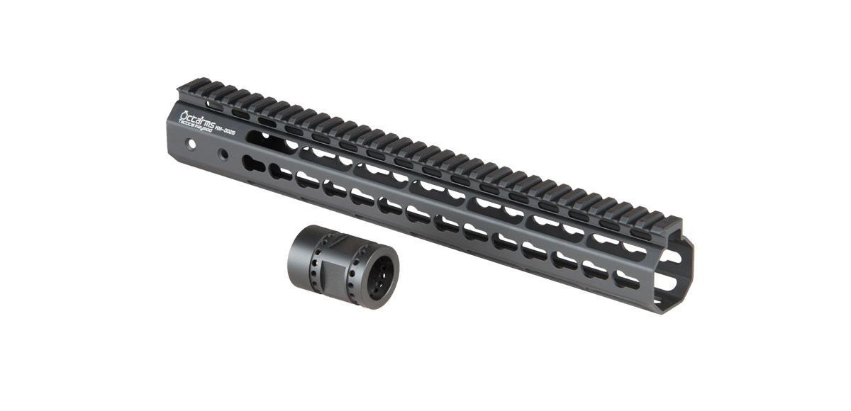 Ares Octarms 002S 13.5" M4/AR15 KeyMod kädensuojus - musta