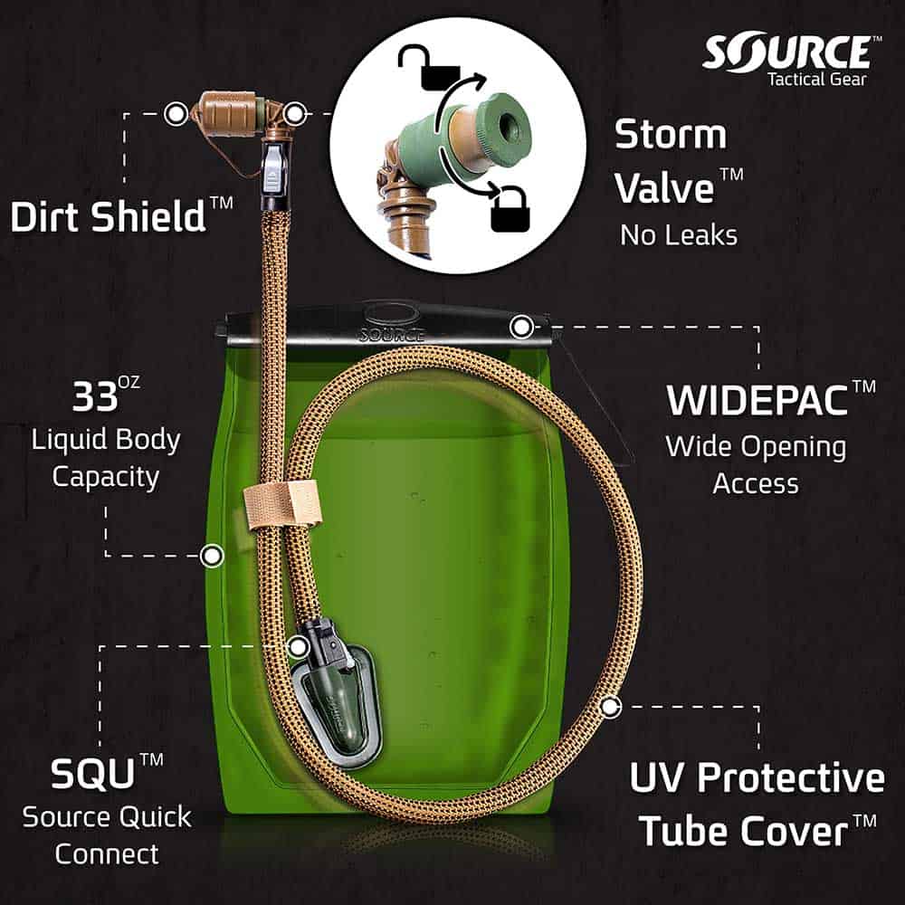Source Tactical Kangaroo 1L Collapsible Canteen juomarakko